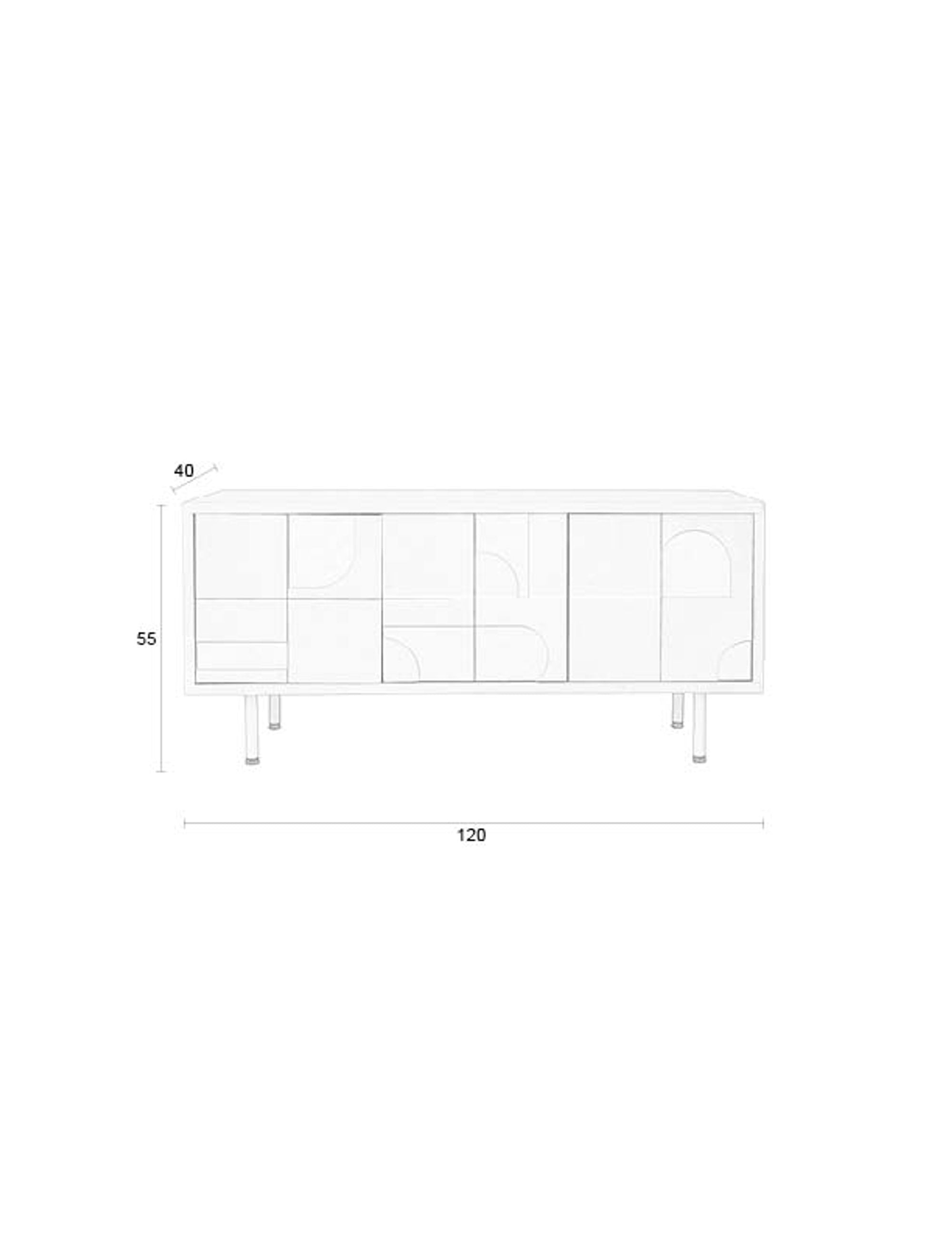 Funk Geometric Off White Sideboard